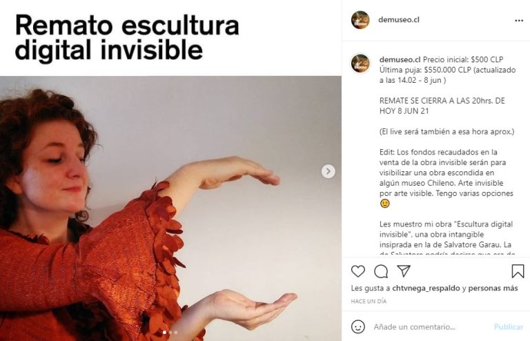 Conversamos con Tere García, la artista de De Museo que subastó una escultura invisible